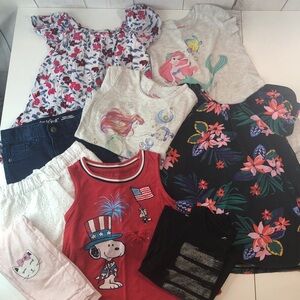 Little Girl 2T Bundle of 10 Pieces 
dresses tops Shorts leggings jeans hat EUC